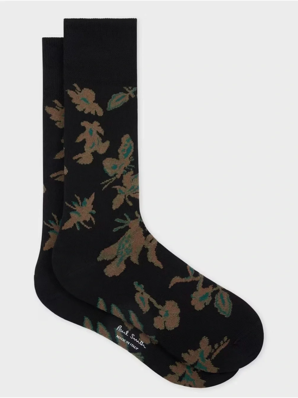 Paul Smith Black Cotton Blend Bohemia Socks